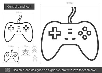 Image showing Game pad line icon.