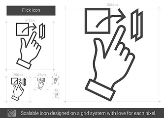 Image showing Flick line icon.