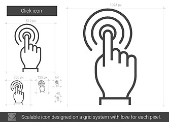 Image showing Click line icon.