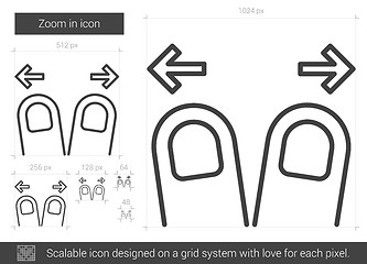 Image showing Zoom in line icon.