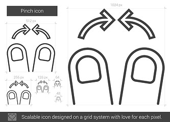 Image showing Pinch line icon.