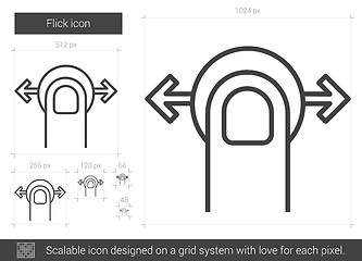 Image showing Flick line icon.