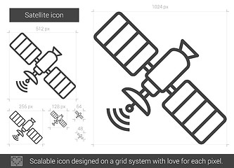 Image showing Satellite line icon.