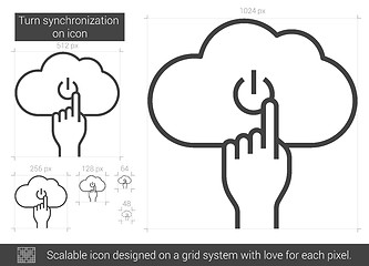 Image showing Turn synchronization on line icon.