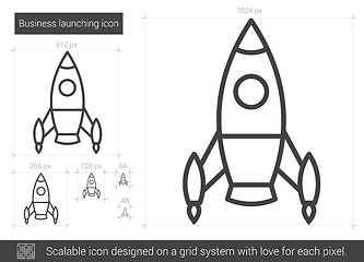 Image showing Business launching line icon.