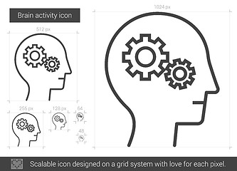 Image showing Brain activity line icon.