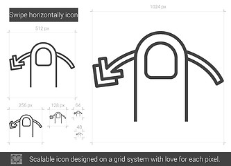 Image showing Swipe horizontally line icon.
