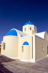 Image showing greek island church santorini