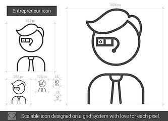 Image showing Entrepreneur line icon.