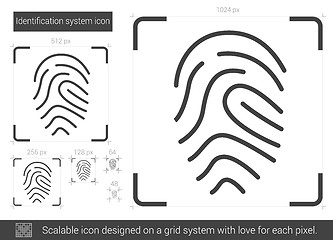 Image showing Identification system line icon.