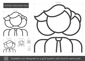 Image showing Human resources line icon.