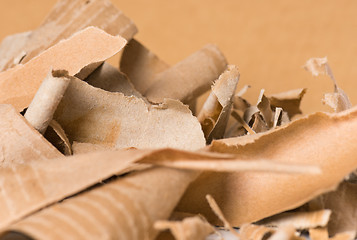 Image showing Piece of corrugated cardboard