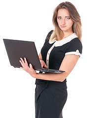 Image showing Business woman on white