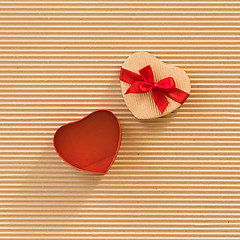 Image showing Heart shaped gift box