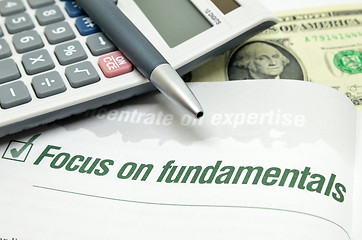 Image showing Focus on fundamentals