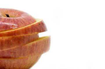 Image showing Red apple sliced