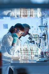 Image showing Health care researchers working in scientific laboratory.