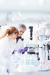 Image showing Health care researchers working in scientific laboratory.