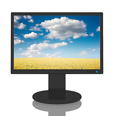 Image showing Monitor with Landscape Image