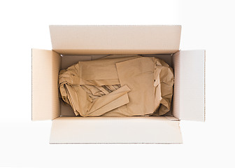 Image showing Opened empty carton box