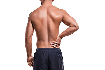 Image showing Man with pain in shoulder