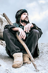 Image showing Portrait of a Sitting Man In Turban