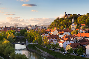 Image showing Panorama of Ljubljana, Slovenia, Europe.