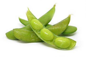 Image showing Edamame, boiled green soy beans