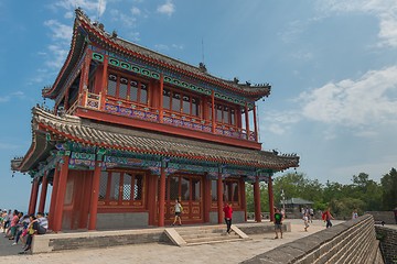 Image showing Traditional Chinese building under blue sky