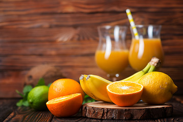 Image showing fruits and juice