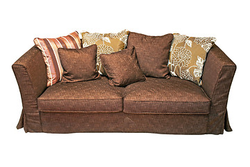 Image showing Brown sofa