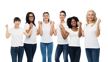 Image showing international group of happy smiling women