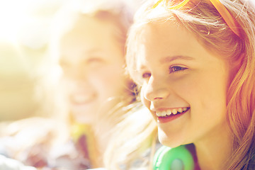 Image showing happy teenage girl face