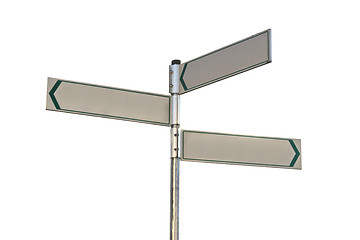 Image showing Blank Direction sign 