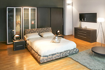 Image showing Modern bedroom angle