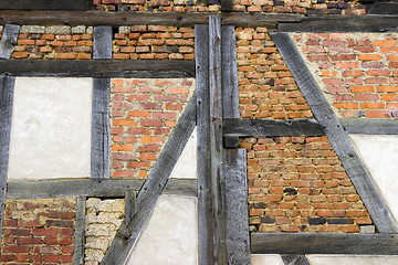 Image showing Historic timber frame Construction in Detail