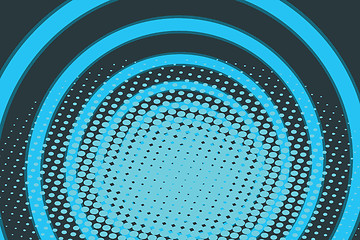 Image showing Blue circle ring radio pop art background