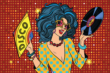 Image showing Disco diva retro lady