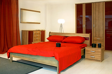 Image showing Red bedroom