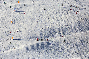 Image showing Skiers on the Slope