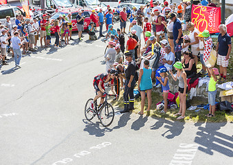 Image showing The Cyclist Michael Schar on Col du Glandon - Tour de France 201