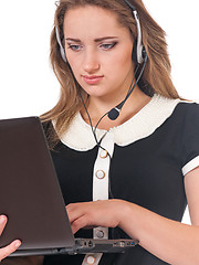 Image showing Business woman on white