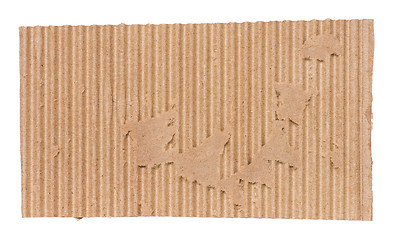 Image showing Piece of corrugated cardboard