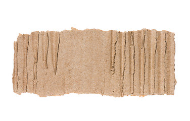 Image showing Piece of corrugated cardboard