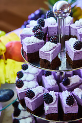 Image showing Cake buffet for a birthday party.