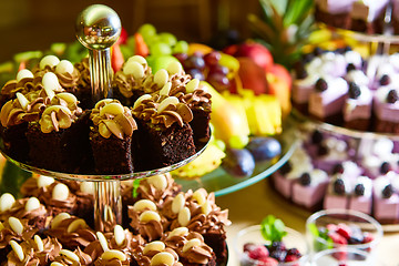 Image showing Cake buffet for a birthday party.