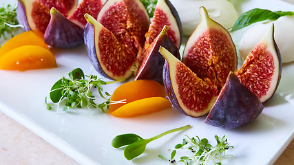 Image showing Filled figs with feta cheese