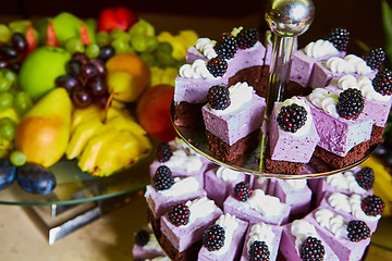 Image showing Cake buffet for a birthday party.