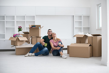 Image showing young couple in new house