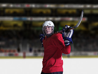 Image showing hockey player portrait